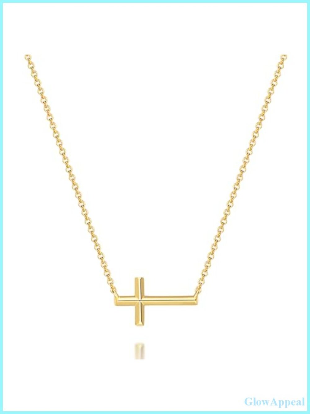 14k Gold Plated Cross Necklace for Women Minimalist Pendant